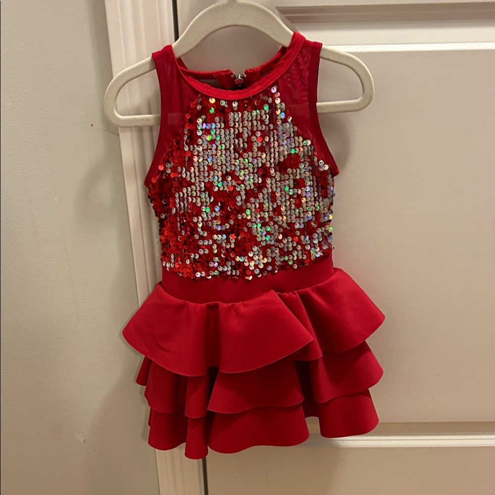 Weissman Red Sequin Layered Kids Costume